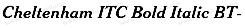 Cheltenham ITC Bold Italic BT字体转换